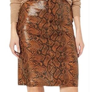 BlankNYC faux leather snakeskin pencil embossed skirt